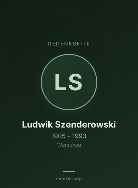 Gedenkportrait von Ludwik Szenderowski