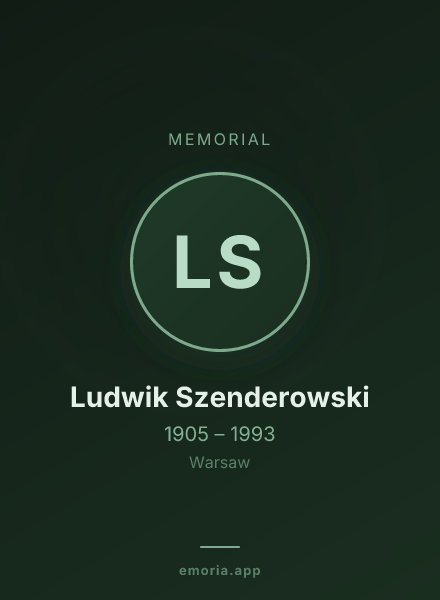 Memorial portrait of Ludwik Szenderowski