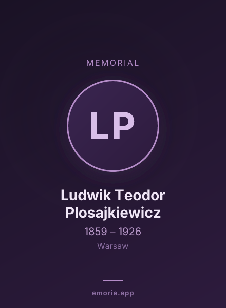 Memorial portrait of Ludwik Teodor Plosajkiewicz