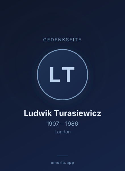 Gedenkportrait von Ludwik Turasiewicz