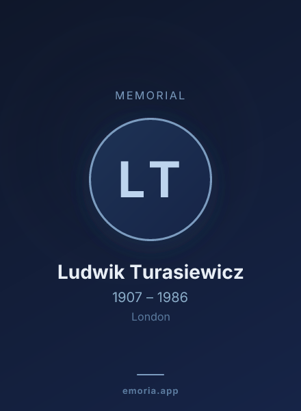 Memorial portrait of Ludwik Turasiewicz