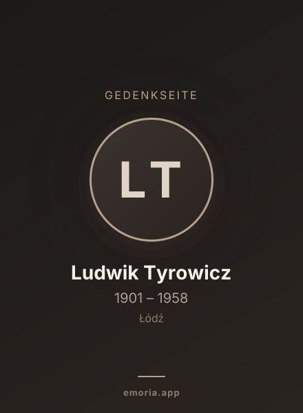 Gedenkportrait von Ludwik Tyrowicz