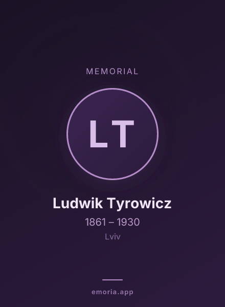 Memorial portrait of Ludwik Tyrowicz
