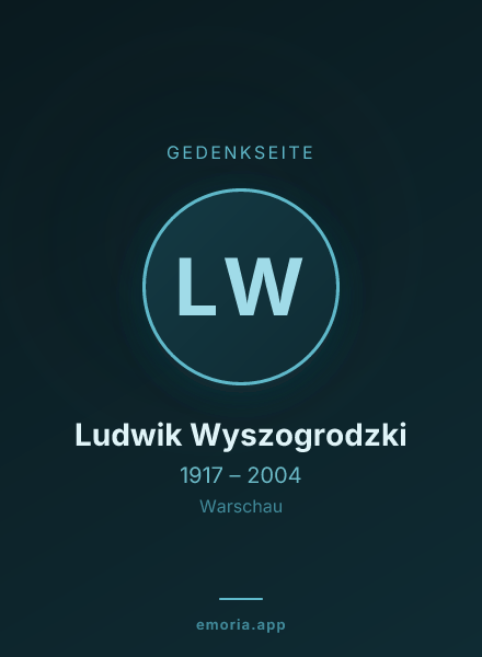 Gedenkportrait von Ludwik Wyszogrodzki