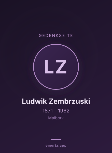 Gedenkportrait von Ludwik Zembrzuski