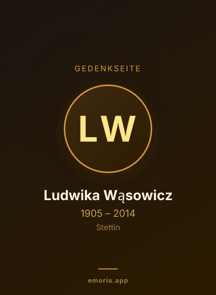Gedenkportrait von Ludwika Wąsowicz