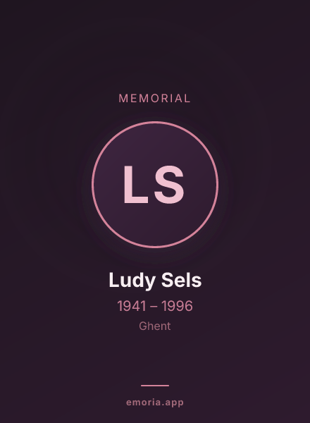 Memorial portrait of Ludy Sels