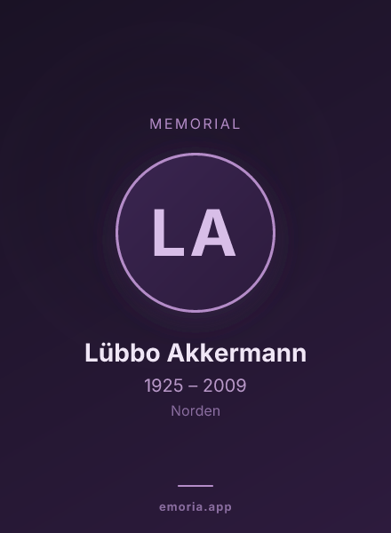 Memorial portrait of Lübbo Akkermann