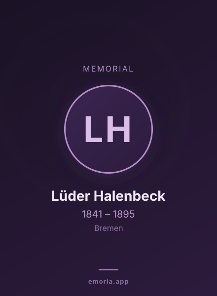 Memorial portrait of Lüder Halenbeck
