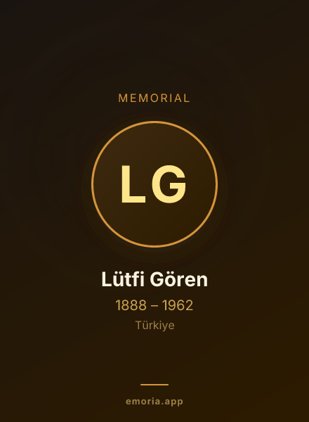 Memorial portrait of Lütfi Gören