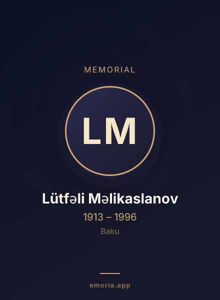 Memorial portrait of Lütfəli Məlikaslanov