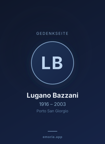 Gedenkportrait von Lugano Bazzani