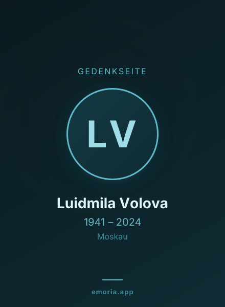Gedenkportrait von Luidmila Volova
