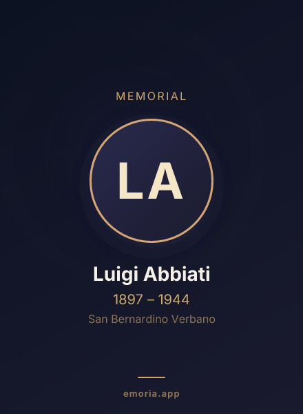 Memorial portrait of Luigi Abbiati