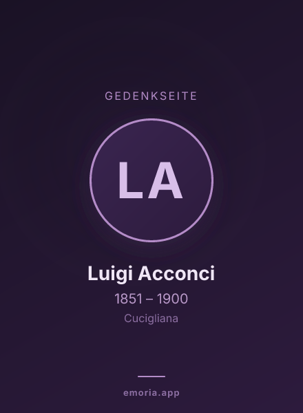 Gedenkportrait von Luigi Acconci