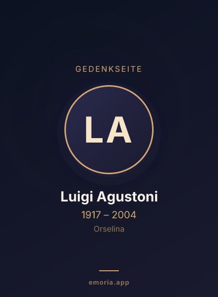 Gedenkportrait von Luigi Agustoni