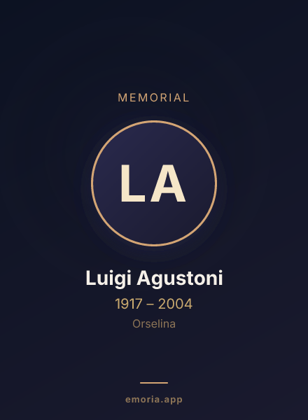 Memorial portrait of Luigi Agustoni
