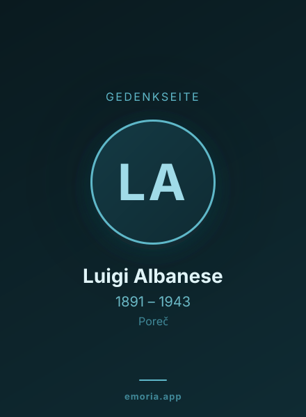 Gedenkportrait von Luigi Albanese