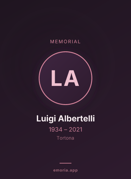 Memorial portrait of Luigi Albertelli