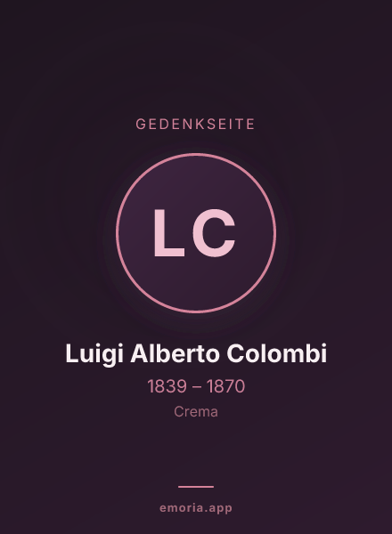 Gedenkportrait von Luigi Alberto Colombi