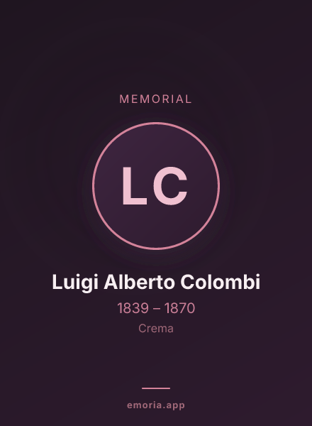 Memorial portrait of Luigi Alberto Colombi
