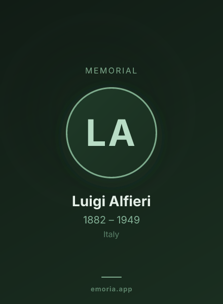 Memorial portrait of Luigi Alfieri