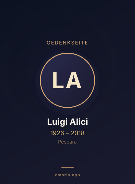 Gedenkportrait von Luigi Alici