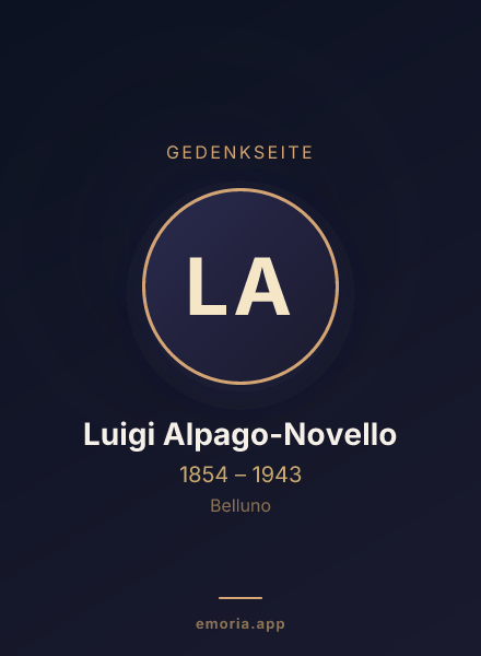 Gedenkportrait von Luigi Alpago-Novello