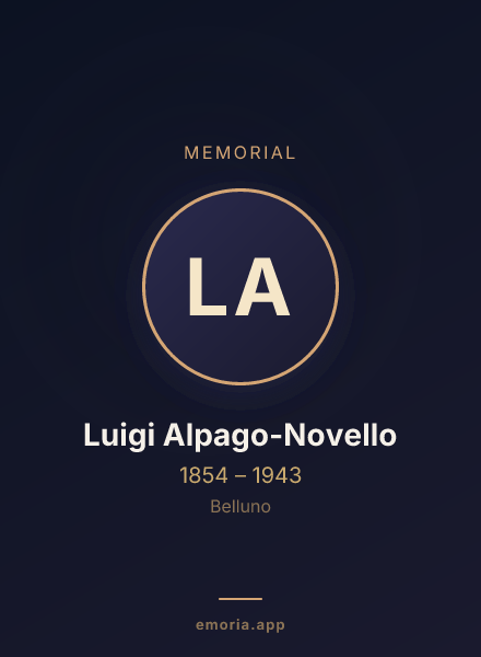 Memorial portrait of Luigi Alpago-Novello