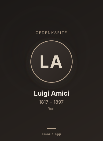Gedenkportrait von Luigi Amici