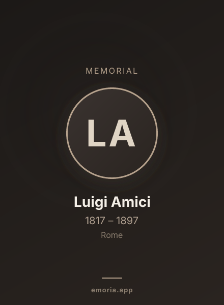 Memorial portrait of Luigi Amici