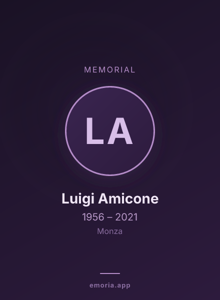 Memorial portrait of Luigi Amicone