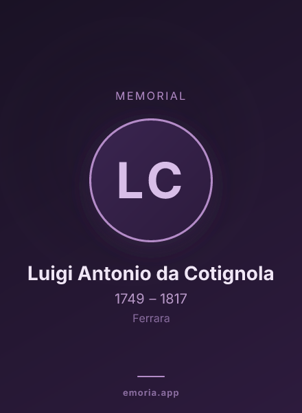 Memorial portrait of Luigi Antonio da Cotignola