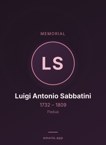 Memorial portrait of Luigi Antonio Sabbatini