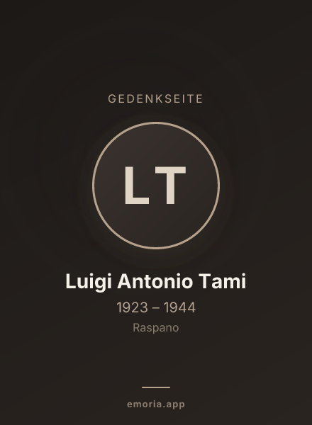 Gedenkportrait von Luigi Antonio Tami