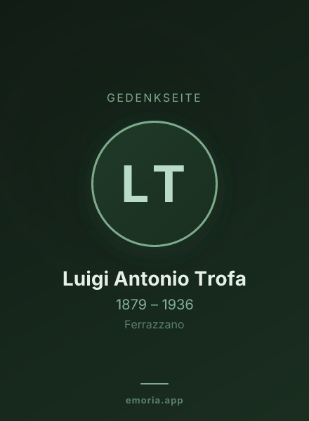 Gedenkportrait von Luigi Antonio Trofa