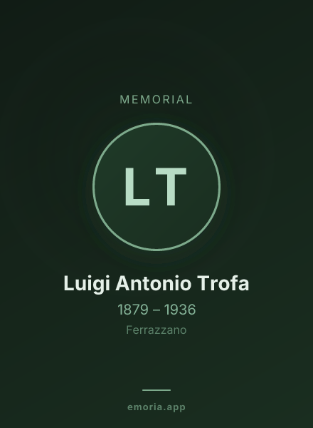 Memorial portrait of Luigi Antonio Trofa