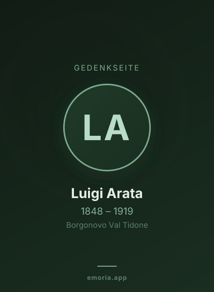 Gedenkportrait von Luigi Arata