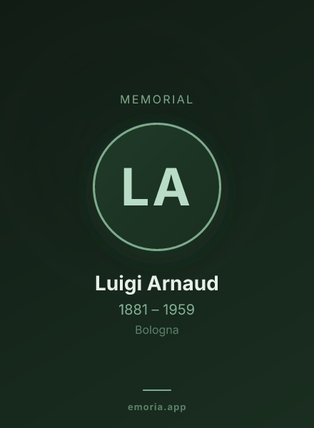 Memorial portrait of Luigi Arnaud