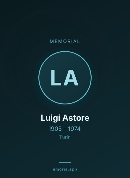 Memorial portrait of Luigi Astore