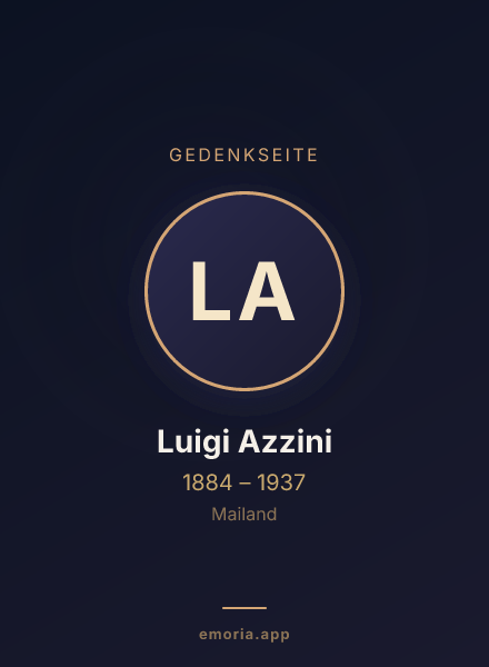 Gedenkportrait von Luigi Azzini