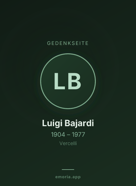 Gedenkportrait von Luigi Bajardi
