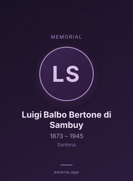 Memorial portrait of Luigi Balbo Bertone di Sambuy