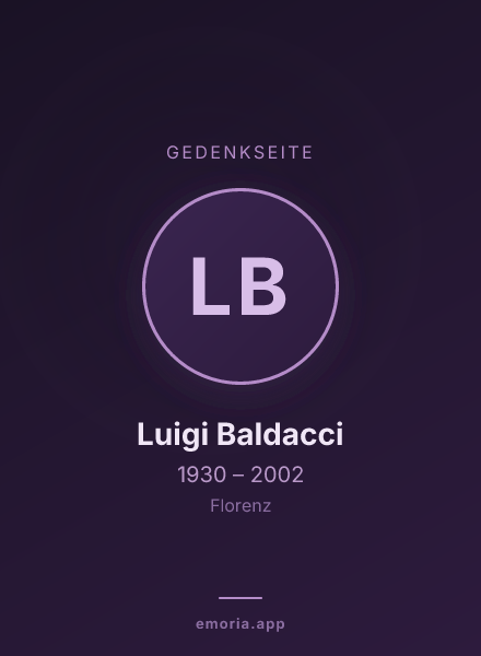 Gedenkportrait von Luigi Baldacci