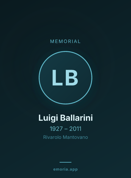 Memorial portrait of Luigi Ballarini