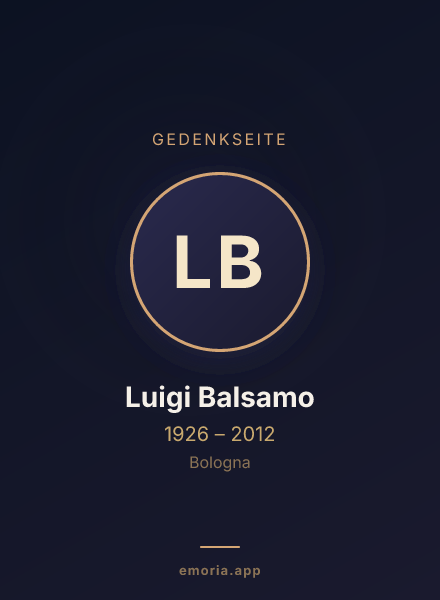 Gedenkportrait von Luigi Balsamo