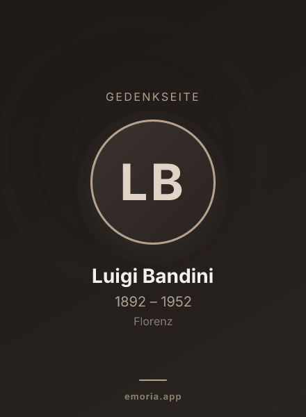 Gedenkportrait von Luigi Bandini