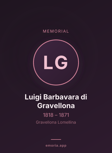 Memorial portrait of Luigi Barbavara di Gravellona