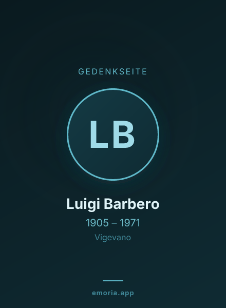 Gedenkportrait von Luigi Barbero