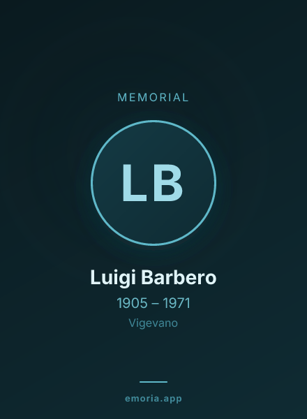 Memorial portrait of Luigi Barbero
